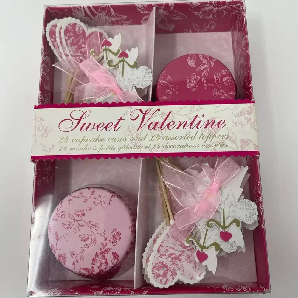 Sweet Valentine Cupcake Cases & Toppers